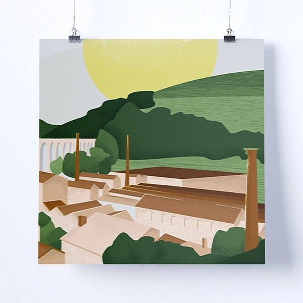 illustration paysage beaujolais